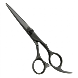 Ciseaux de barbier professionnels ergonomiques de haute qualité, ciseaux à cheveux noirs mats, 5,5/6,0 pouces, ciseaux de coiffure de salon - Product Image 1
