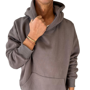 Sudadera con capucha de peso pesado de alta calidad, sudaderas con capucha de hombre de gran tamaño con hombros caídos de Terry francés para invierno - Product Image 6