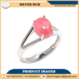 925 solide en argent Sterling naturel Rose Quartz pierre précieuse bijoux fins anneaux en gros pierre de naissance Valantines jour cadeau pour elle - Product Image 4