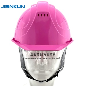 หมวกนิรภัยสีชมพูประสิทธิภาพสูง ได้รับการรับรองมาตรฐาน CE EN397 ระบบเบรกป้องกันการลื่นไถล ดีไซน์ระบายอากาศ ระบบกันกระแทก 4 จุดในตัว - Product Image 3