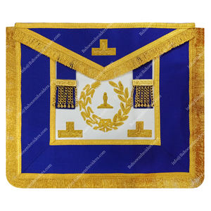 Masonic Regalia Craft Grand Officers Full <b>Dress</b> Senior Warden Apron Golden <b>Fringe</b> Hand Embroidered Logo Three Levels Apparel - Product Image 1