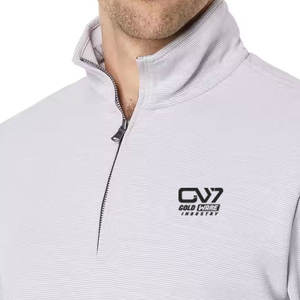 Nouvelle mode taille personnalisée sweat pour hommes couleur personnalisable nouveau style hommes basiques coton mélangé demi sweats zippés - Product Image 3