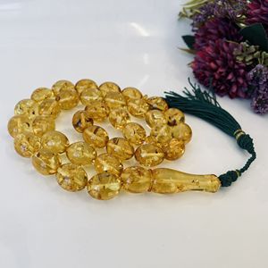 Tasbih de Ámbar Báltico Natural, Cuentas de Oliva Amarillas, Regalo de Ramadán - Product Image 2