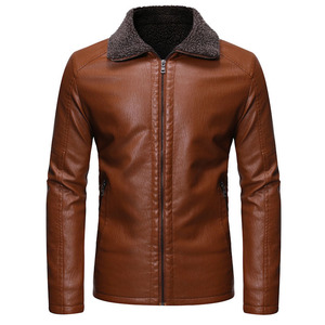 Chaqueta de cuero informal de moda para ropa de invierno para hombres con material de buena calidad Servicio personalizado OEM - Product Image 3