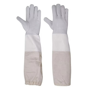 Gants d'apiculteur gants d'apiculture de protection en cuir maille en peau de chèvre apiculture ventilée manches longues équipement apicole - Product Image 4