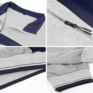 ชุดวอร์มลำลองแขนยาวสีเทาสำหรับผู้ชาย, ชุดวอร์มสีพื้นมีกระเป๋าข้าง - Product Image 4