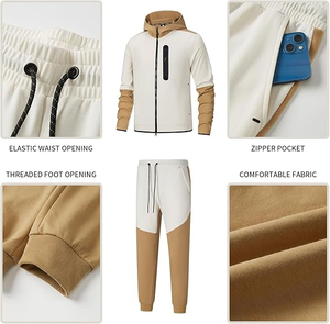 Chándales Casuales Extra Grandes de Moda al por Mayor, 100% Algodón, Tela Fresca, Cuello con Capucha, Logotipo Personalizado, Ropa Unisex de Invierno - Product Image 4