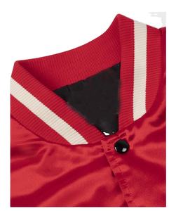 Veste bomber en satin de haute qualité avec logo personnalisé imprimé et brodé pour hommes, veste de style universitaire avec logo personnalisé sur le devant pour l'hiver - Product Image 3