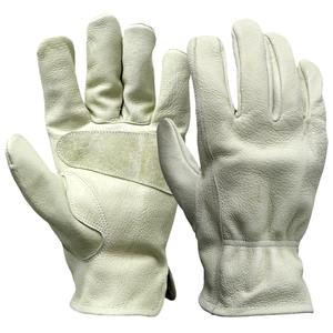 ถุงมือหนังวัวบุด้วยผ้าฟลีซสำหรับผู้ชาย, ถุงมือทำงานหนัง100กรัมทนทานต่อการเจาะและรอยขีดข่วน - Product Image 6