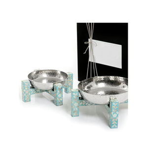 Meilleure vente Bols à fruits en métal nickelé poli Ensemble de 2 tailles différentes pour les fêtes de mariage - Product Image 1