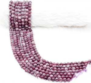 Proveedor Mayorista Indio de Turmalina Rosa Natural Calentada, Cuentas Redondas de 8mm para la Fabricación de Joyería, Marca Anshul Impex - Product Image 3