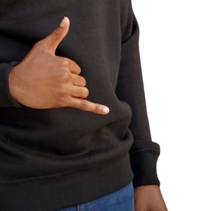 Solid <b>Black</b> Alpha Chenille <b>Sweatshirt</b> Greek Life Apparel Wholesale Custom Fraternity Clothing, Embroidered Pullover Style - Product Image 6