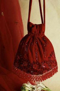 Sacs à main brodés uniques pour la maison, style bohème, travail de broderie, pochettes à main carrées, chaînes de perles, design fantaisie, doublure - Product Image 6