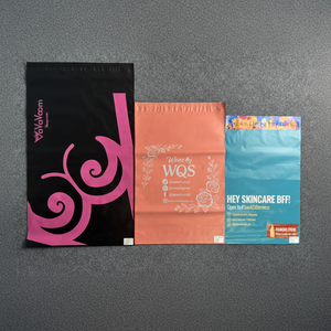 Sobres de Polipropileno Planos Autoadhesivos con Rayas de Puntos Rosas y Logotipo Personalizado para Ropa, Bolsas de Papel para Empaque de Cosméticos con su Propio Logotipo - Product Image 2