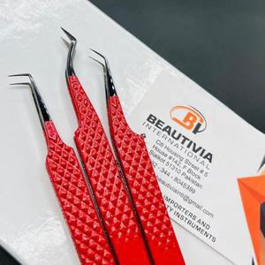 Pinzas para extensión de pestañas con diseño de corazón, aplicador de pestañas de acero inoxidable 45 90 grados con logotipo privado, pinzas para pestañas sostenibles - Product Image 5