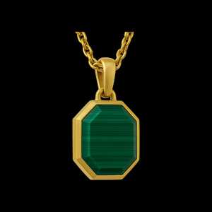 จี้อัญมณีสีทอง14 KT สไตล์มินิมอลลิสต์มรกตชุบโรเดียมเครื่องประดับอินเดีย - Product Image 2