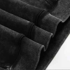 Sweat à capuche uni baggy de haute qualité sans ficelle French Terry 100% coton sweats à capuche surdimensionnés pour hommes - Product Image 6