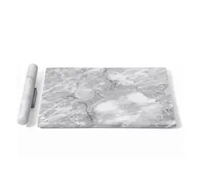 Marble Cutting Board inches with Marble Stone Rolling Pin Marble Pastry Board for Dough Chopping Leather Working