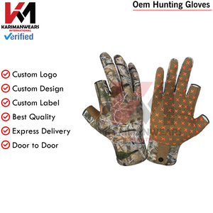 Unisex Fingerless Camo Hunting <b>Gloves</b> Men Women Early Season Warm Weather UPF 50+ Protection Lightweight <b>Fishing</b> Outdoor - Product Image 5