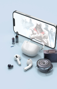 Auricolari Wireless Mini Compatti <span class=keywords><strong>M17</strong></span>, Rosa Macaron, Verde Stealth, Ultra Leggeri, Audio HiFi Stereo, Indossabili Senza Dolore - Product Image 3