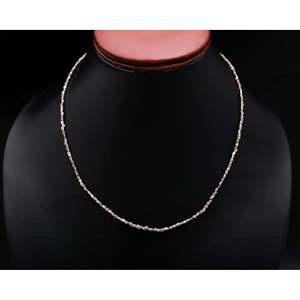 Collar de Plata de Ley 925 con Diamantes en Bruto de 2.5-4 mm, Color Champán - Product Image 4