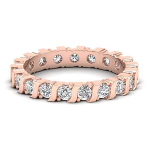 REYES Lujo Único Sólido 14K Oro Amarillo Brillante Corte Redondo 1Ct Moissanite Eternity Band Anillos Compromiso Regalo de Boda Joyería - Product Image 6