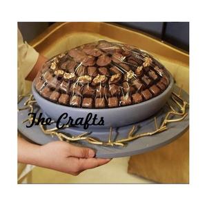 Tazón Redondo de Metal Pulido Dorado y Gris para Servir Chocolate con Tamaño Personalizado para Decoración de Bodas - Product Image 1