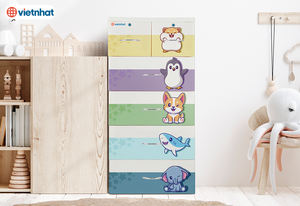 Armario de Plástico Grande de 4 Niveles Lucky 3824, Hecho de Material PP Resistente, con Almacenamiento Multifuncional - Product Image 3