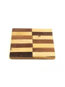 Brown Square Shaped <b>Coaster</b> With Holder Personalized Wooden <b>Coasters</b> <b>Set</b> Wooden Rustic Hand Carved - Product Image 3