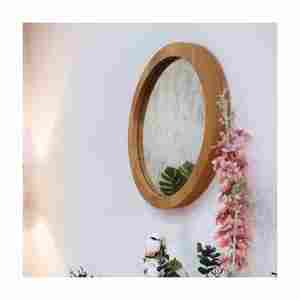 Haute demande fabriqués à la main petits miroirs décor de chambre cadre en bois rond qualité d'exportation de haute qualité - Product Image 2