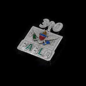 Custom Hip Hop Jewelry Iced Out VVS Moissanite S925 Silver Heavy Big Letter <b>Pendant</b> Custom Number <b>Photo</b> 3D Cartoon <b>Pendant</b> - Product Image 3