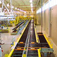 Convoyeur à rouleaux en acier inoxydable personnalisé, vitesse réglable, pour les industries logistique et alimentaire, sans alimentation électrique, pour entrepôt