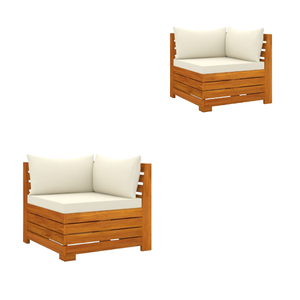 Juego de sofás de jardín modernos de primera calidad, muebles de patio de exterior de madera maciza de teca de nuevo estilo para hoteles - Product Image 6