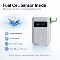 Alat Tes Alkohol Breathalyzer Sel Bahan Bakar OEM dengan Logo Kustom dan Layar OLED