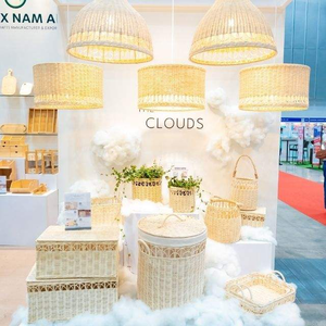 ตะกร้าหวายแฮนด์เมดเป็นมิตรต่อสิ่งแวดล้อมพร้อมฝาปิดสำหรับใช้ซักรีดและจัดเก็บ - Product Image 2