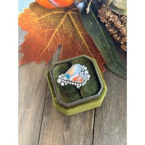 Bague en argent sterling avec turquoise Mohave faite à la main dans le sud-ouest, taille 7.25 - Product Image 4
