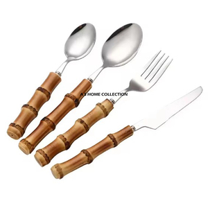 Juego de Cubiertos Moderno de Acero Inoxidable Color Dorado Brillante, Cubertería de Metal, Cuchara, Tenedor, Cuchillo, Vajilla para Bodas - Product Image 2