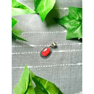 Colgante de Estilo Étnico Navajo con Ostra Espinosa y Plata de Ley, con Engaste de Bisel en Oro Rosa y Platino, Joyería con Dije - Product Image 4