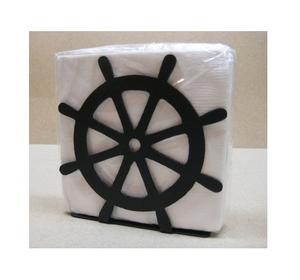 Elegante soporte de pañuelos de metal con patrón en relieve con detalles finos para usar en cocinas domésticas o restaurantes comerciales - Product Image 2