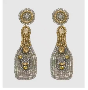 Earring Embroidery <b>Glass</b> Beads Snake Earrings From India Handmade Earring for Women and <b>Girls</b> - Product Image 4