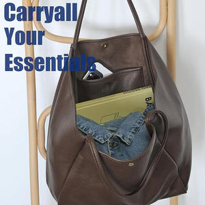 Stylish Leather Oversized Tote <b>Bags</b> for Women Trendy <b>Weekender</b> Purses for Travel and Daily Life Custom Logo Low Prices - Product Image 6