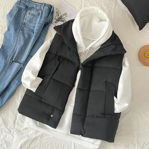 Bonne qualité, nouvelle fabrication chinoise, expédition rapide, mode hiver veste sans manches noire matelassée doudoune imperméable pour hommes - Product Image 6