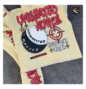 Own Logo Triple High Waist <b>Patch</b> Sweatpants and Hoodie with Trendy Embroidery Zipper Hooded Collar Tracksuit Set - Product Image 6