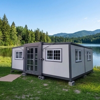 Maison conteneur extensible anti-ouragan de 20, 30 et 40 pieds, modules préfabriqués autonome type 'Granny Pod', mini-maison autonome, bureau pliable