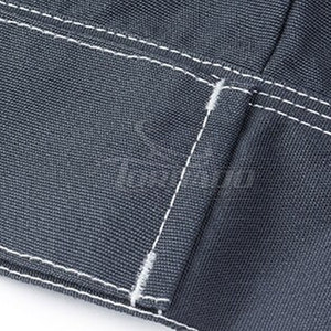 Venta al por mayor 100% chaqueta impermeable ropa de trabajo para hombres naranja invierno con capucha larga reflectante con cuello levantado - Product Image 4