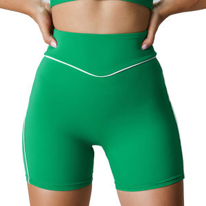 New High Waist Hip Lifting Yoga Yoga Pants Double Sided Stretch <b>Slim</b> Running Pants Gym Yoga <b>Shorts</b> - Product Image 1