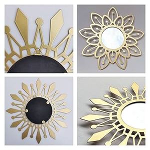 3. Miroir mural décoratif en fer moderne Art déco pour la décoration de la maison, grand accent rond de luxe pour le salon et la chambre à coucher - Product Image 5