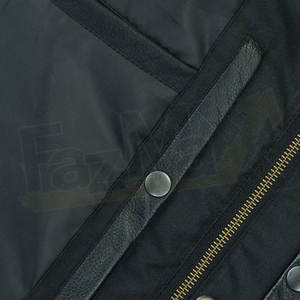 Hommes de haute qualité gilet de sport personnalisé coupe-vent Denim tissu poches hiver extérieur moto à la mode vêtements d'extérieur moto - Product Image 3