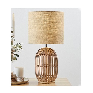 hot sale rattan Table Lamp Rattan table lamp cane desk lamp <b>decorative</b> and <b>lighting</b> with creative design for home decor - Product Image 1