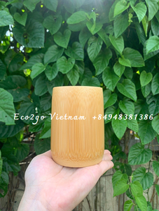 Juego de tazas de bambú con pajitas, logotipo personalizado grabado con láser/tazas de fibra de bambú natural hechas a mano 100% en Eco2go Vietnam - Product Image 2